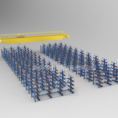 仓储货架中的窄巷道货架：伸缩悬臂货架