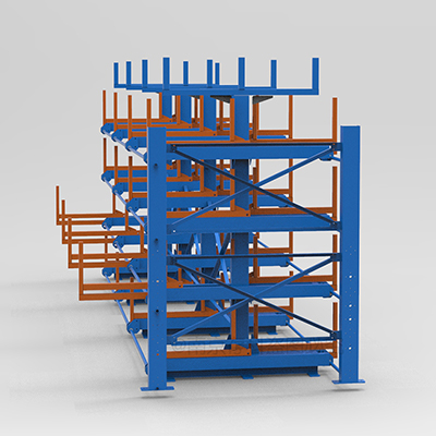 伸缩悬臂货架可根据不同需要进行伸缩调整